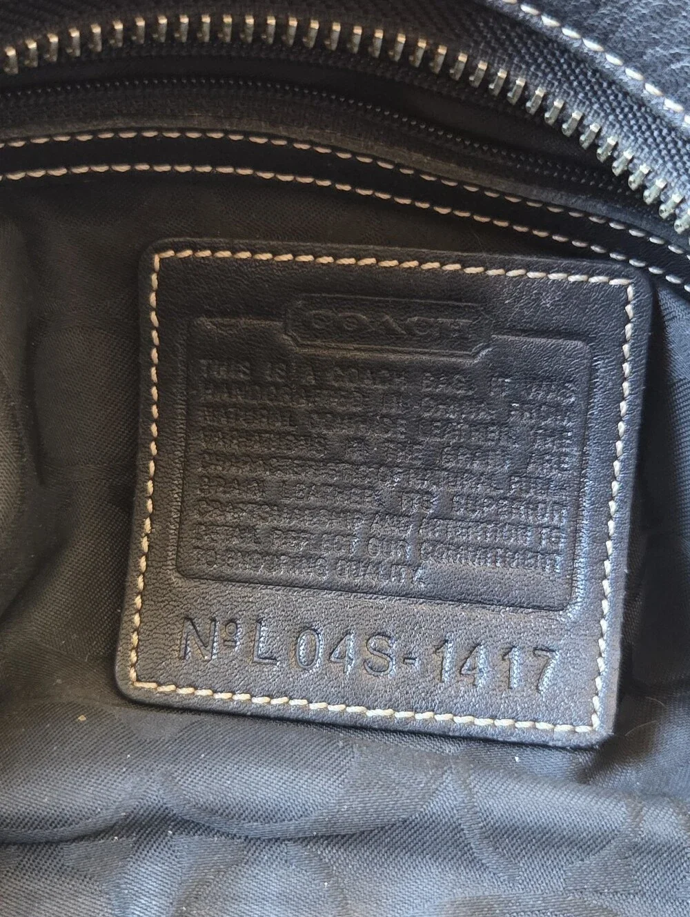 Vintage Coach 1417 Black Genuine Leather East West Legacy Shoulder Bag Hobo Bag